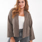 Musselin Steppjacke Valerie - Braun mit Grau