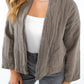 Musselin Steppjacke Valerie - Braun mit Grau