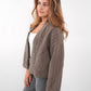 Musselin Steppjacke Valerie - Braun mit Grau