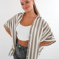 Musselinshirt Mara Stripes - Creme/Grau