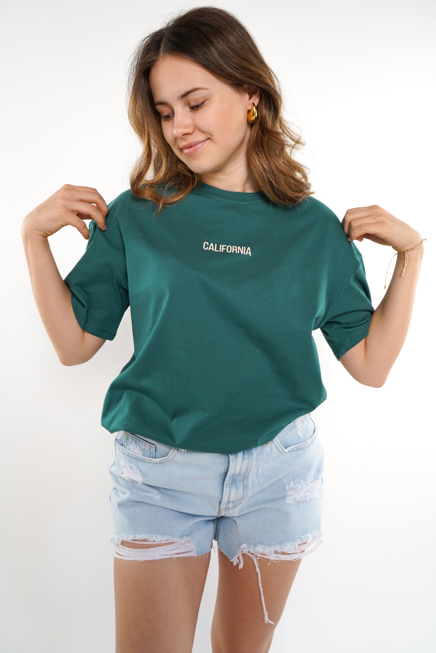 California BackPrint Tee - dunkelgrün