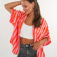 Musselinshirt Mara Stripes - Rosa/Orange