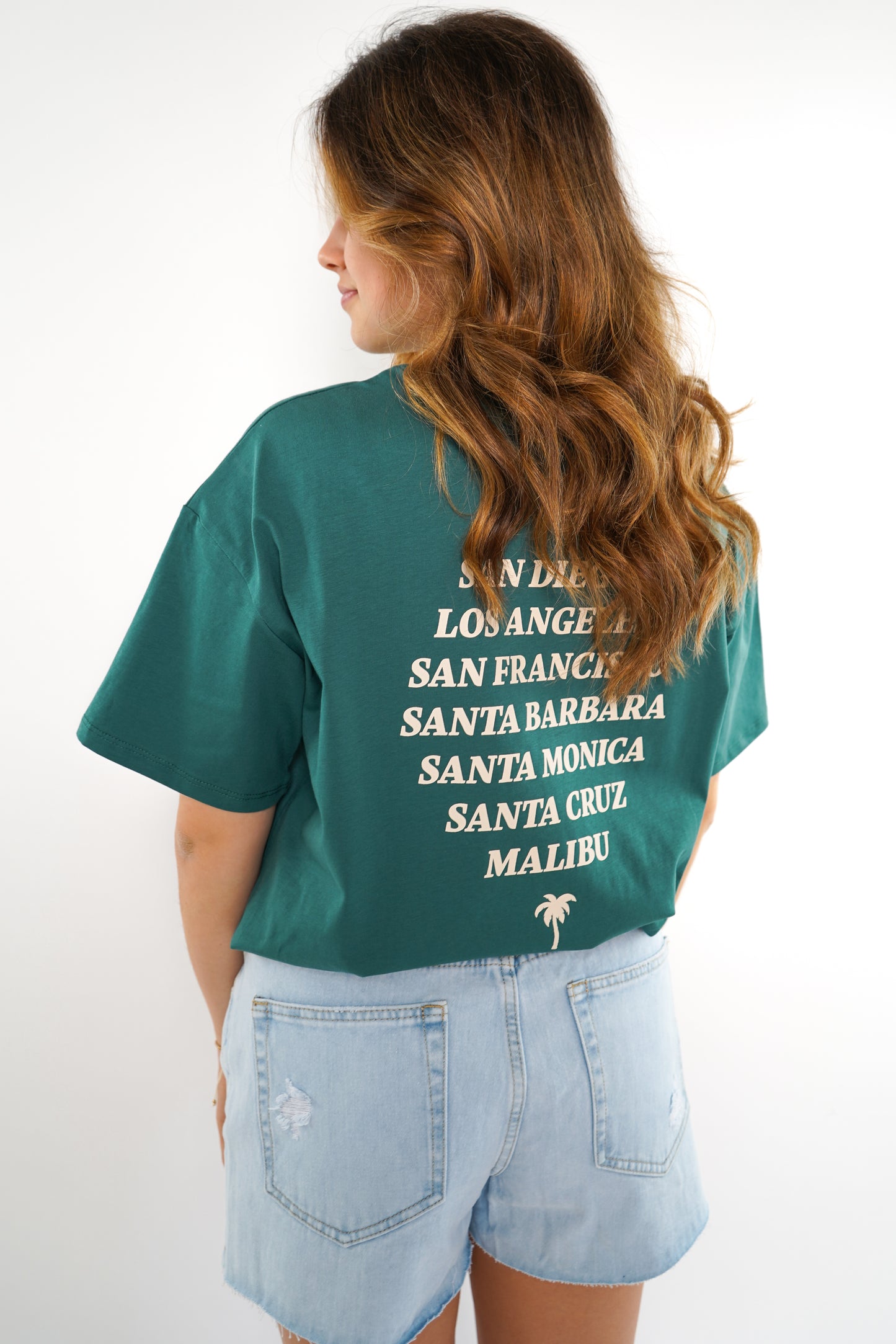 California BackPrint Tee - dunkelgrün