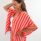 Musselinshirt Mara Stripes - Rosa/Orange