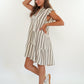 Musselin Hängerkleid Emma Stripes - Creme/Grau