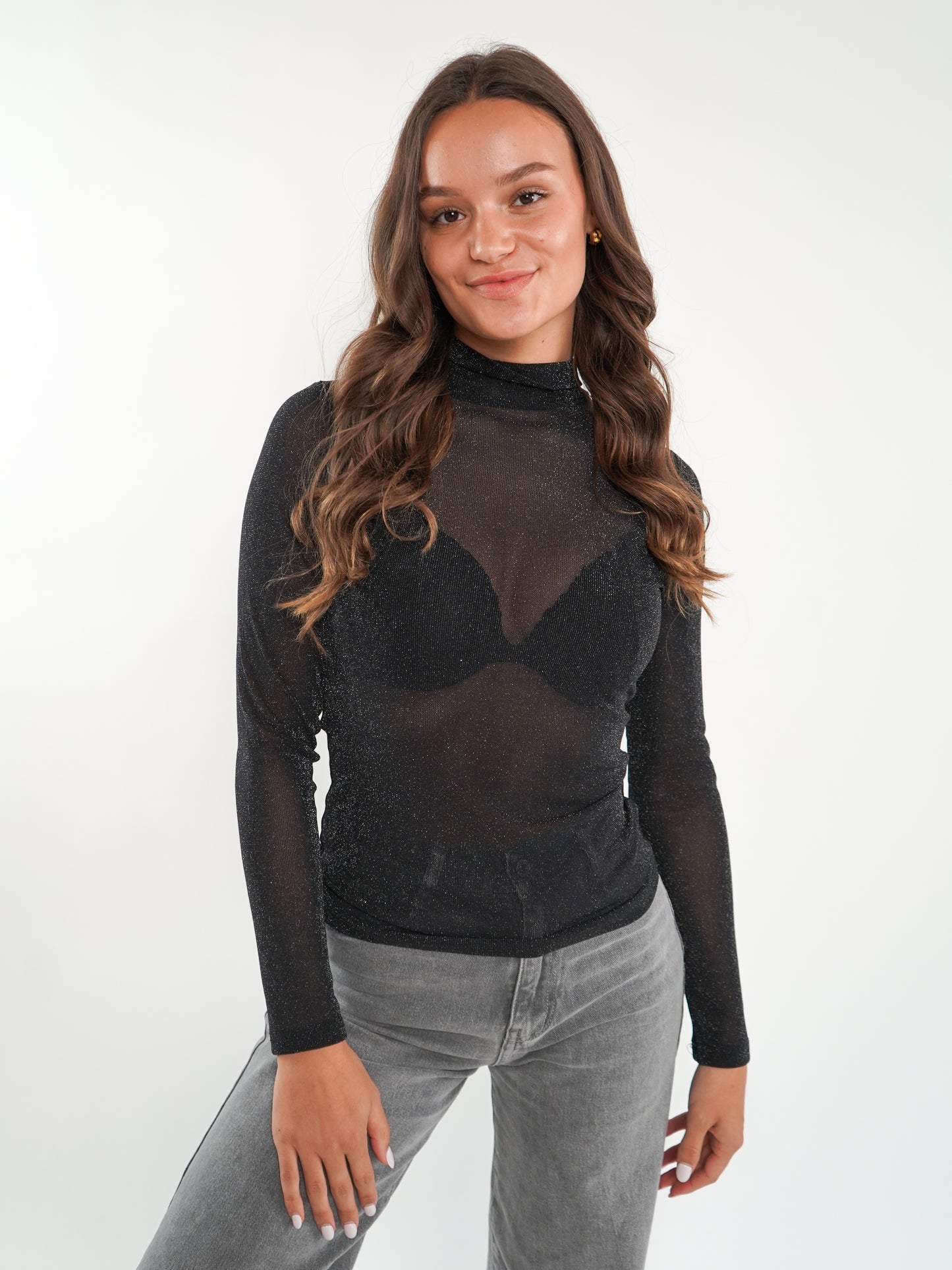 Starlight Mesh Longsleeve - Schwarz