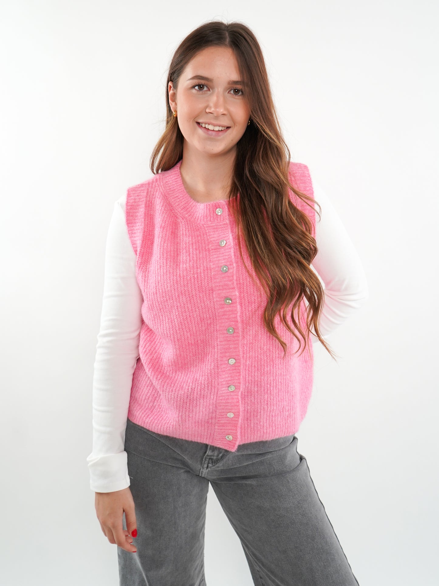 Marta Weste Knit - French Rose