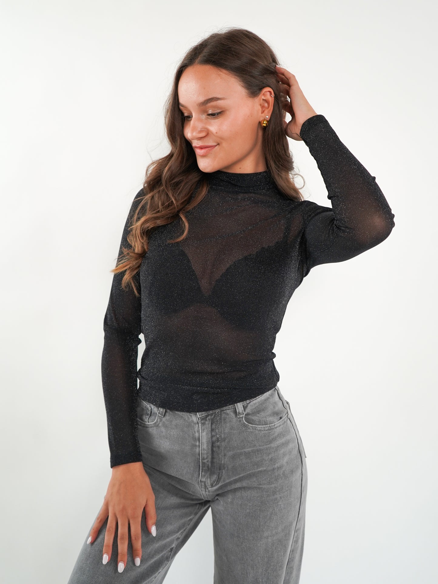 Starlight Mesh Longsleeve - Schwarz