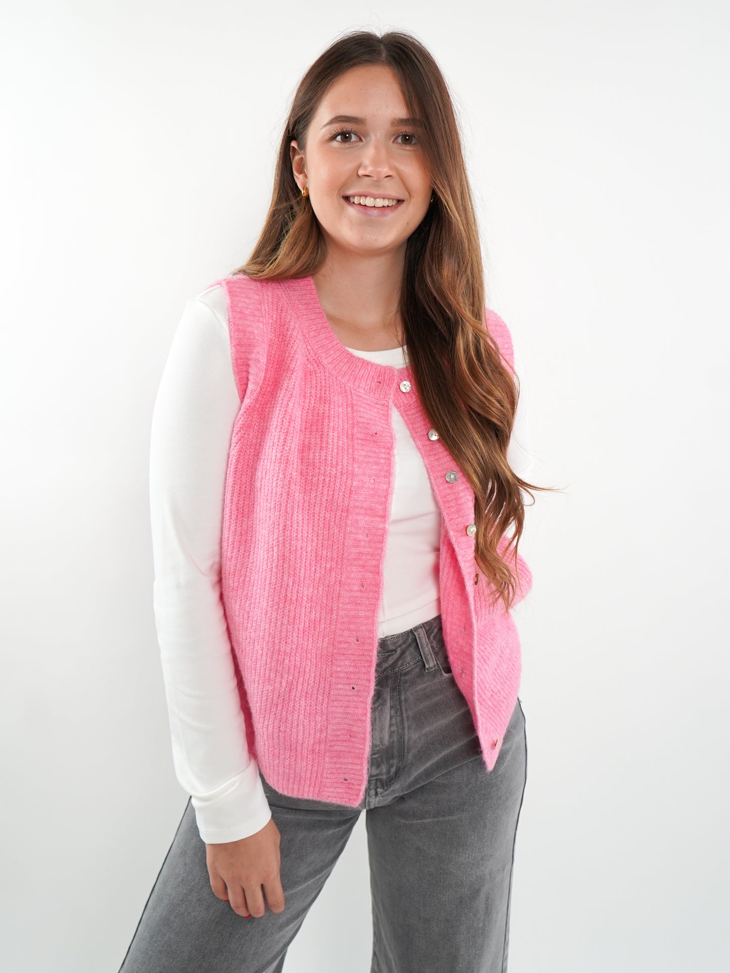 Marta Weste Knit - French Rose