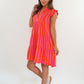 Musselin Hängerkleid Emma Stripes - Pink/Orange