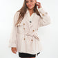 Trenchcoat Kurz - Cremebeige