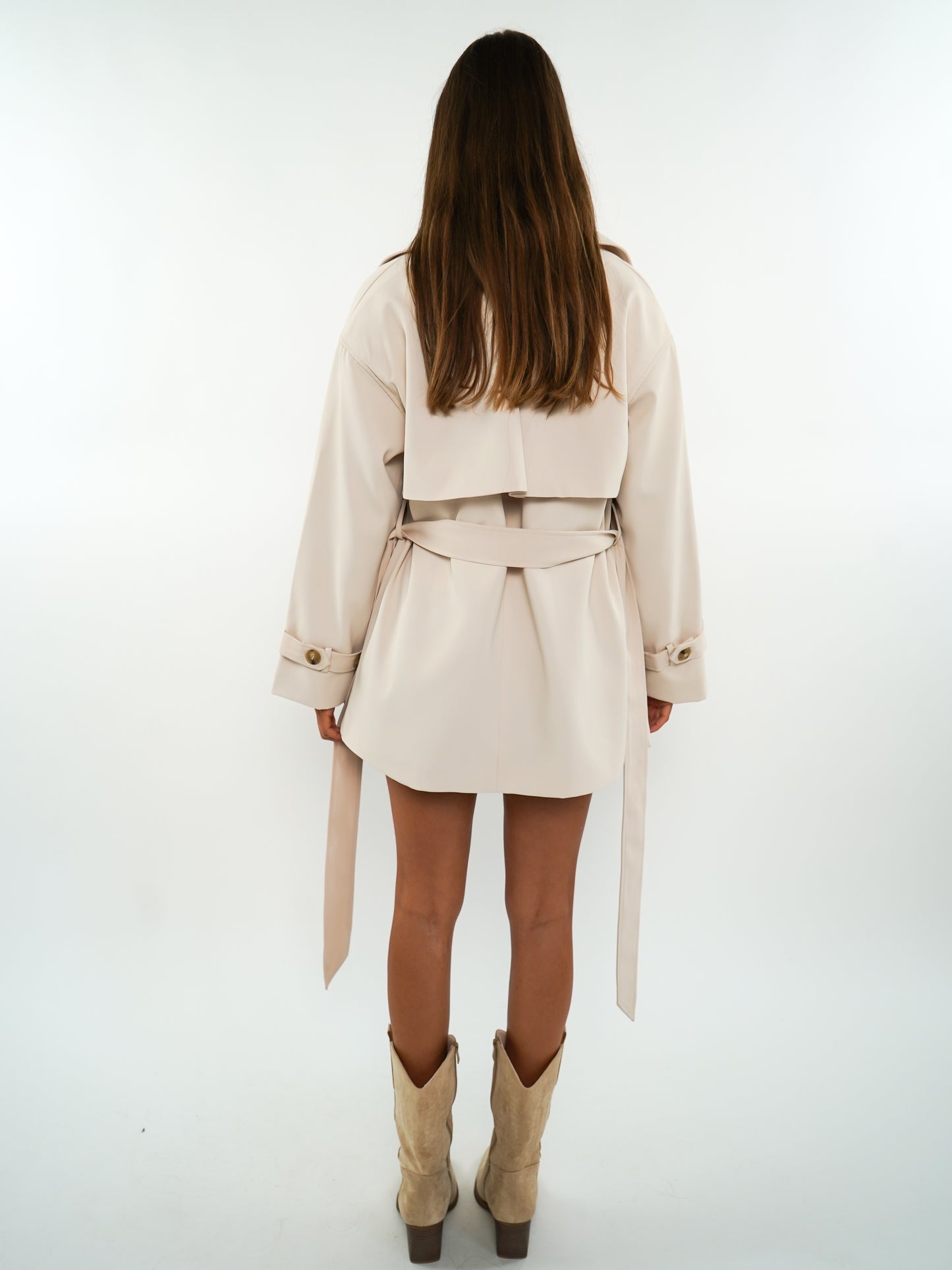 Trenchcoat Kurz - Cremebeige