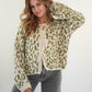 Knit Cardigan Leo Triple Bow - Khaki/Beige