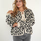 Knit Cardigan Leo Triple Bow - Beige/Schwarz