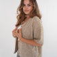 Strickjacke Kurzarm Ina - Beige