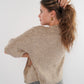 Strickjacke Kurzarm Ina - Beige