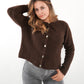 Strickjacke Langarm Ina - Chocolate