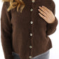 Strickjacke Langarm Ina - Chocolate