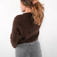 Strickjacke Langarm Ina - Chocolate