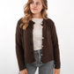 Strickjacke Langarm Ina - Chocolate