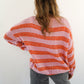 Strickpullover Amy Stripes - Rosa