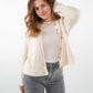 Strickjacke Langarm Ina - Creme