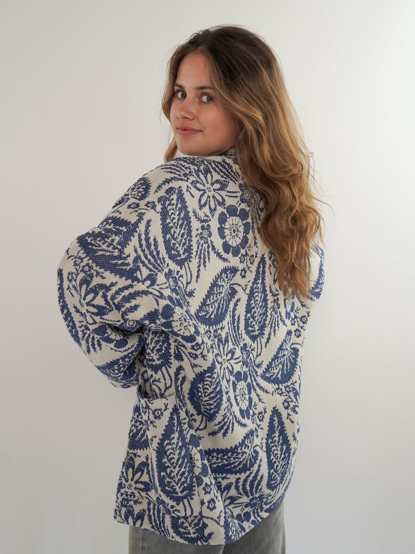 Kimono Sunsetter - beige blau