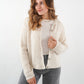 Strickjacke Langarm Ina - Creme