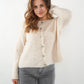 Strickjacke Langarm Ina - Creme