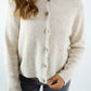 Strickjacke Langarm Ina - Creme