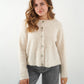 Strickjacke Langarm Ina - Creme