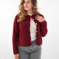 Strickjacke Langarm Ina - Dark Berry