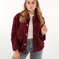 Classy Bouclé Bomberjacke - Dark Berry