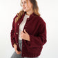 Classy Bouclé Bomberjacke - Dark Berry