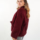 Classy Bouclé Bomberjacke - Dark Berry