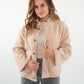 Classy Bouclé Bomberjacke - Rosé