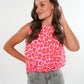 Musselin Tanktop -  Leo Pink