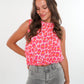 Musselin Tanktop -  Leo Pink