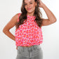 Musselin Tanktop -  Leo Pink