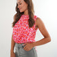 Musselin Tanktop -  Leo Pink