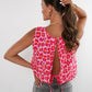 Musselin Tanktop -  Leo Pink