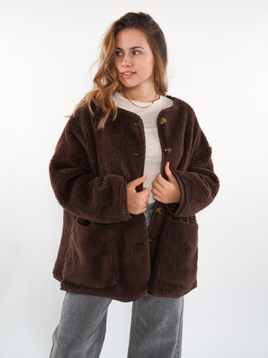 Teddyjacke ANNISVIEW - Chocolate