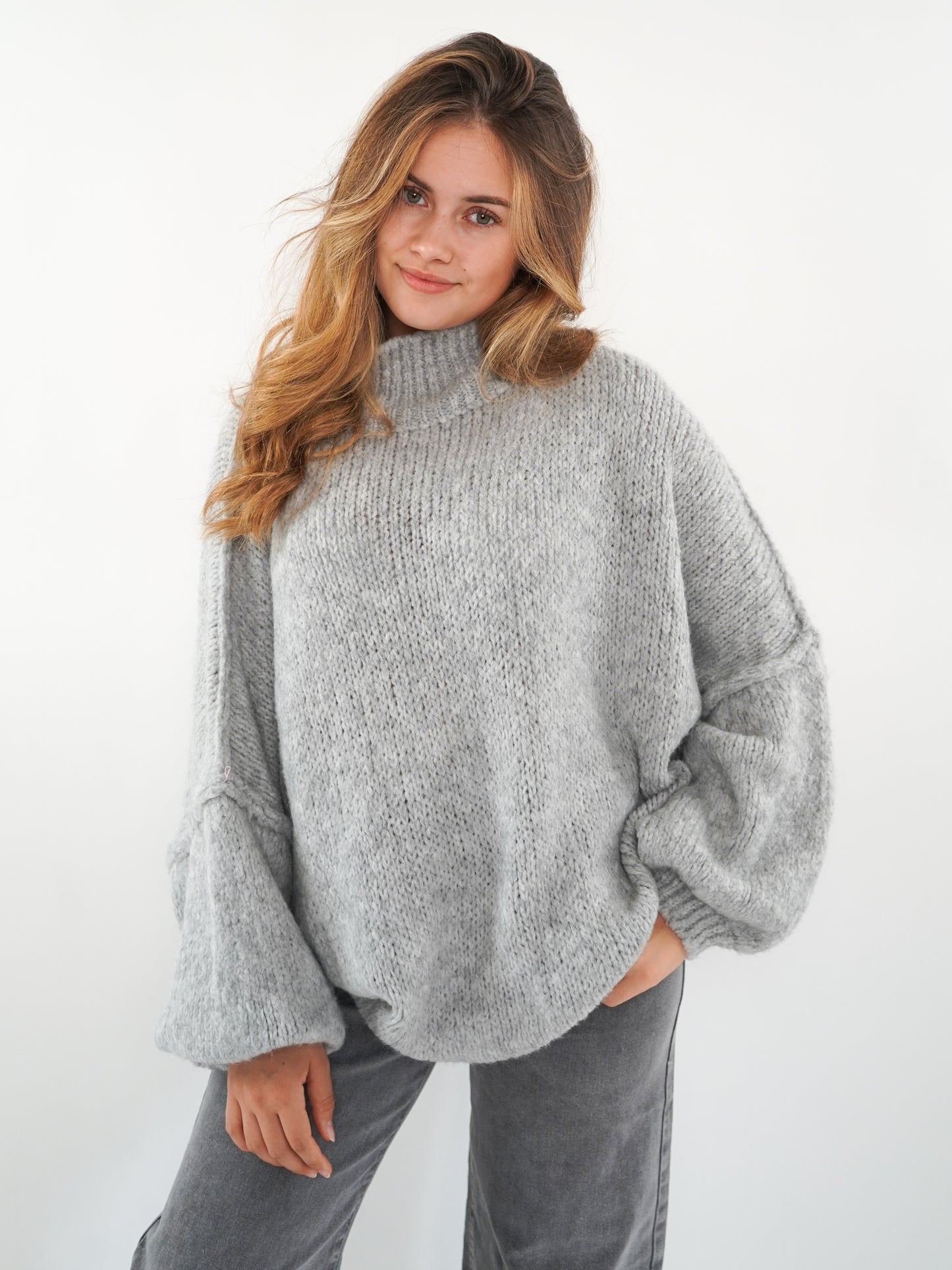 Strickpullover Felina - Hellgrau