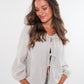 Musselin Bow Cardigan Mila - Beige