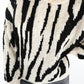 Zebra Strick Pullover - Schwarz mit Weiß