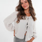 Musselin Bow Cardigan Mila - Beige