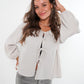 Musselin Bow Cardigan Mila - Beige