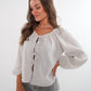 Musselin Bow Cardigan Mila - Beige