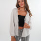 Musselin Bow Cardigan Mila - Beige