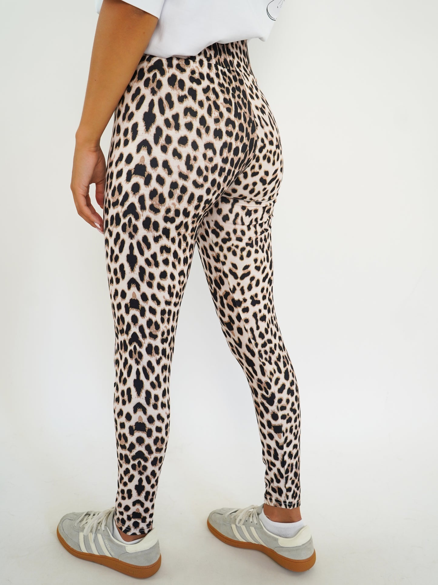 Leo High Waist Leggings - Beige